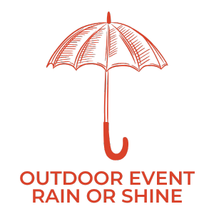 This event is an outdoor event rain or shine.